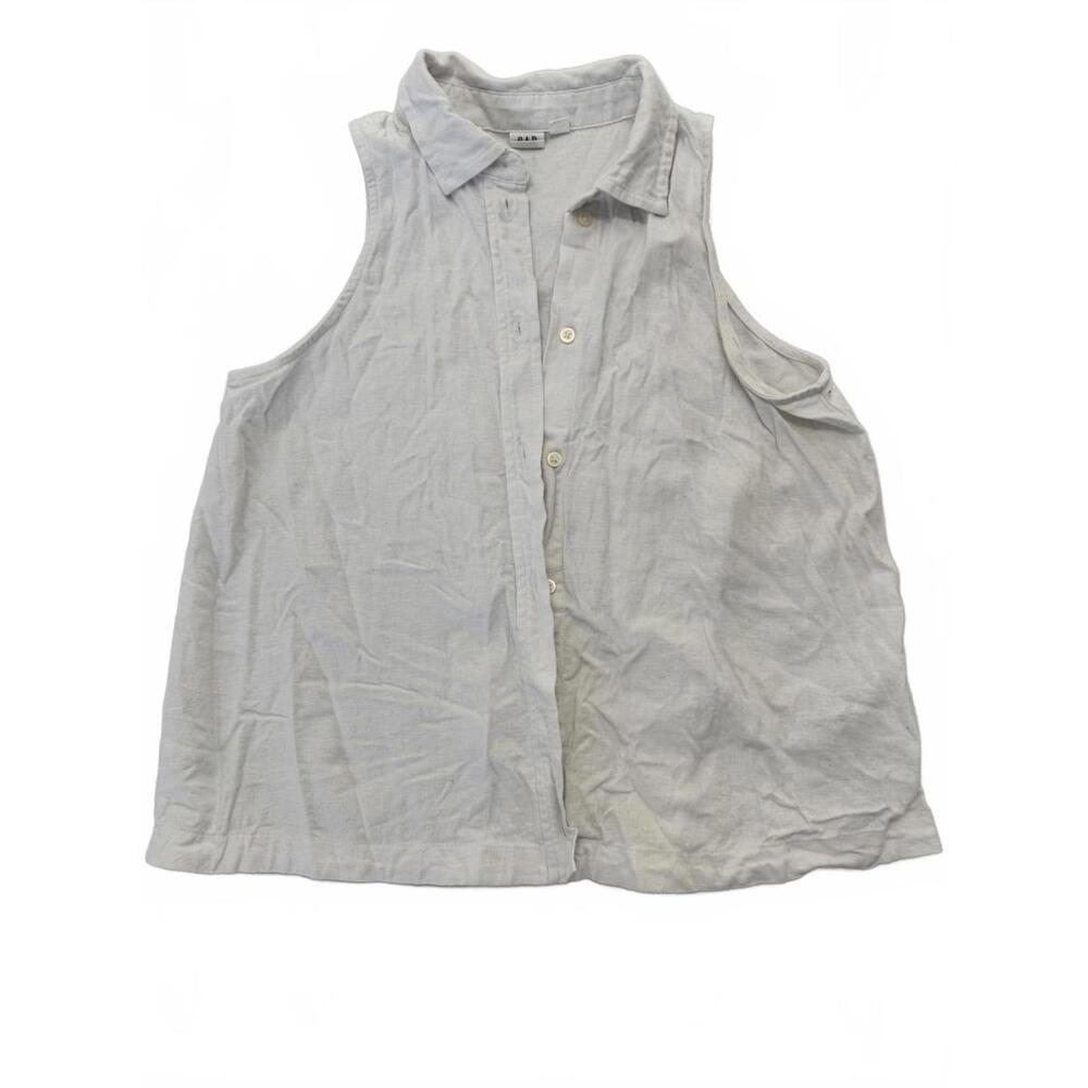 Madewell Sleeveless Button-Up Tank Top in White, Size XS